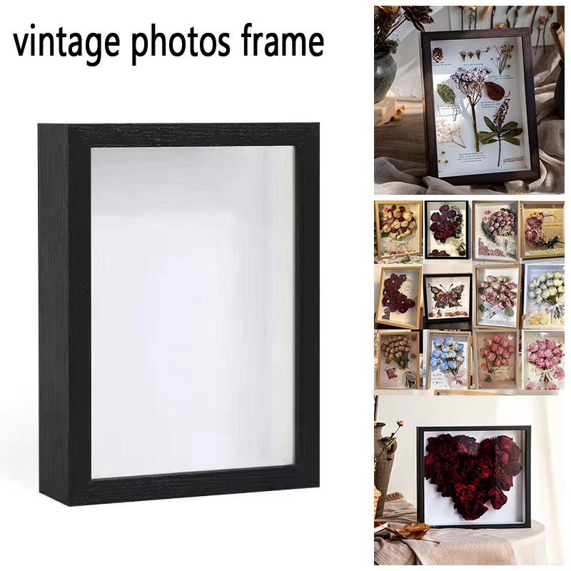 Engraved Wood Frame - Stereo Hollow 3cm Solid Wood DIY
