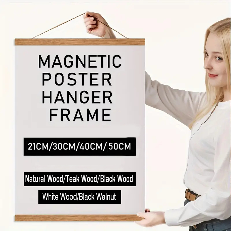 Engraved Wood Frame - 21 30 40 50cm Magnetyczny wieszak