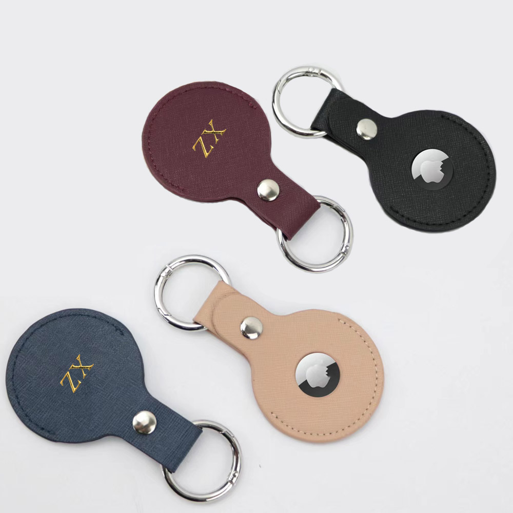 Monogram Keychain Leather - Niestandardowe złote początkowe litery do etui