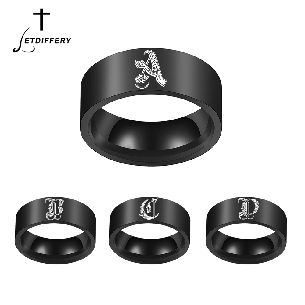 Initial Ring Custom - Letdiffery spersonalizowane grawerowane inicjały od A