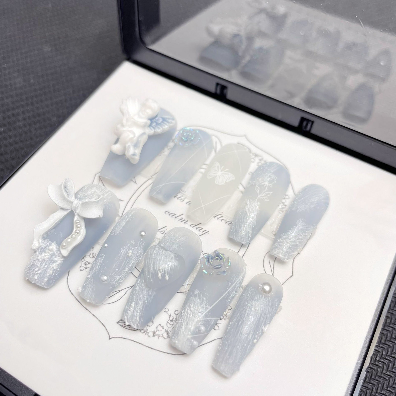 3D tynk anioł sztuczne paznokc – Pressed Flower Art recenzja i cena