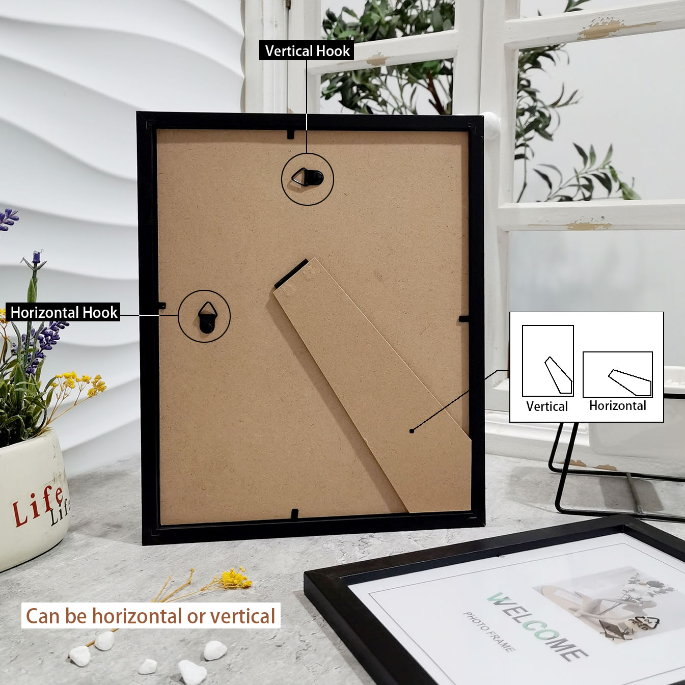 Zestaw 4 drewnianych ram na zd – Engraved Wood Frame recenzja i cena