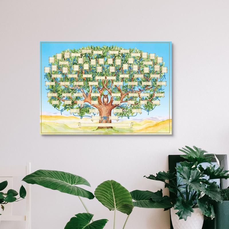 Wypełnialna tablica drzewa gen – Family Tree Print recenzja i cena