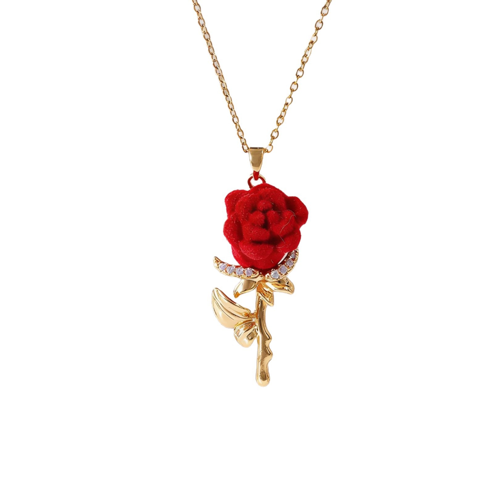 Damski naszyjnik z różą i fran – Birth Flower Necklace recenzja i cena